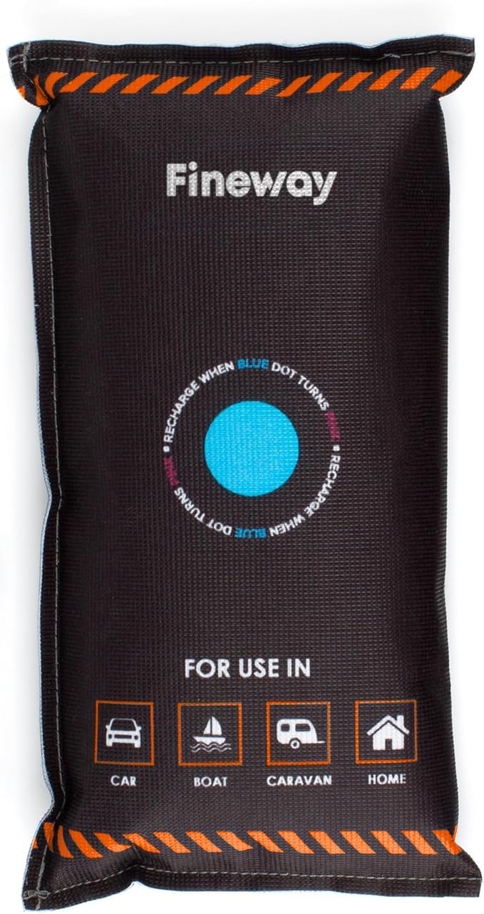 1kg Reusable Car Dehumidifier Bag, 1-Pack – Moisture & Condensation Absorbers with Anti-Slip Pads, Microwave Rechargeable for Cars, Vans & Caravans