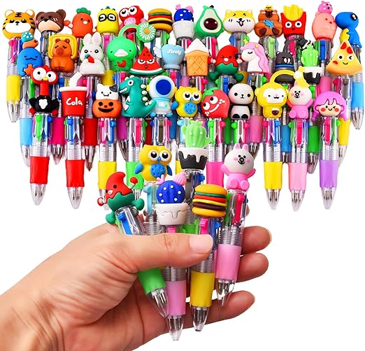 36Pcs Mini Multicolor Pens in One 4-in-1, Cute Pens Bulk for Party Favors Gifts and Birthdays, Delightful Ballpoint Pen Classroom Student Prizes (36pcs)