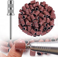 100 PCS 180# Sanding Bands for Nail Drill Polishing Nail Cuticle Removal and Smoothening Nails With Nail Drill Bits for Buffing Nails and Foot Nails Nail Files For Nail Salons and DIY