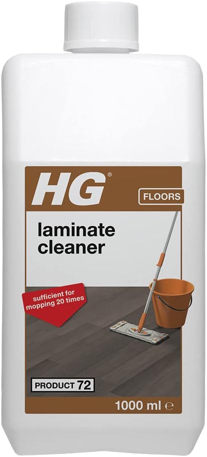 HG Laminate Floor Cleaner - Concentrated, Freshly Scented Solution for All Laminate Floors, Including Matte & Click Floors - Cleans, Polishes & Restores Shine - 1 Litre