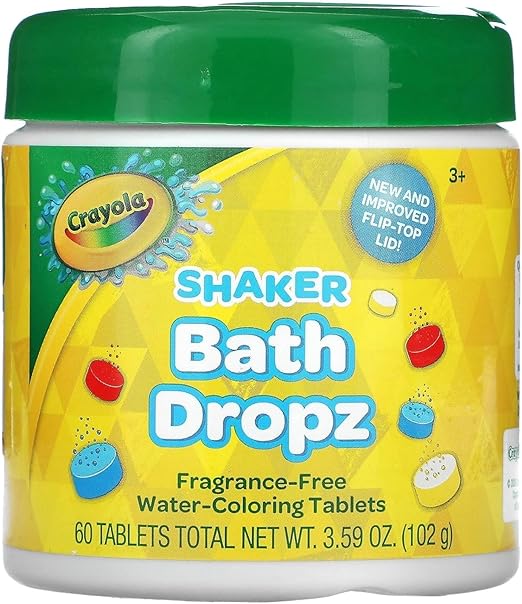 Crayola Color Bath Dropz 60 Tablets 3.59 Ounce Jar