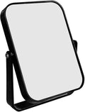 Fancy Plastic Free Standing Travel or Bathroom Mirror, Black