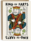 Funny Father's Day Card for Dad - King of Farts - From Son or Daughter - Birthday or Fathers Day Card for Husband, Grandad, or Men - Pull My Finger Joke