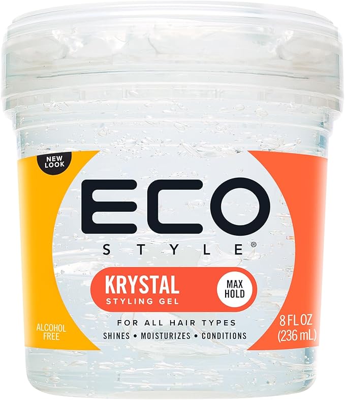 Eco Style Krystal Eco Styler Hair Gel, Hydrate and Style, Alcohol-Free, Clear 473 ml (Pack of 1)