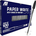 Black Biro Ballpoint Pens – Pack of 100 – Smooth & Smudge-Free Writing, Comfortable Grip, Long-Lasting Ink, and Durable Design – Ideal for Bulk Use at School, Office, and Home