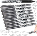 8 Erasable Pens Black Eraser Pen, Rub Out with Rubbers on the End, Pen Eraser, Gel Pens that Out, Cool Gel Ink Pen for Writing Stationary Office School Supplies Gifts for Teacher