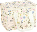 Something Different Wholesale Eco-Friendly Floral Lunch Bag, Recycled Plastic, Spacious & Durable, Pink, Blue & Yellow Wild Bloom Design, Ideal for School, Work, Picnics, Easy to Clean & Lightweight