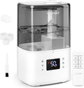 4.5L Luxaid Warm & Cool Mist Humidifier for Bedroom Baby, Humidifiers for Home Plants with Remote, 28dB Quiet Top Fill Air Humidiier with Diffuser & Humidify Sensor, 45H, Timer, Auto Shutoff, HU-802