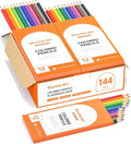 Shuttle Art 144 Pack Colouring Pencils Bulk, 12 Colours Pack of 12 Sharpened Coloured Pencil Set for School, School Pack Wooden Drawing Pencils for Kids, Class pack Back to School Supplies