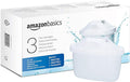 Amazon Basics Water Filter Cartridges, fits and compatible with all BRITA jugs incl PerfectFit, 3 Count (Pack of 1)