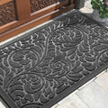 Yimobra Door Mat, Heavy Duty Front Welcome Mats for Home Entrance Outdoor Indoor, Doormat for Outside Back Patio Floor Entry Porch Garage Office, Weather Resistant Easy Clean, 75 x 43 cm, Grey