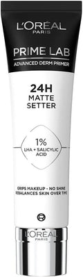 L'Oréal Paris Matte Setter Primer, Matte Finish, Extends Makeup Wear, Advanced Derm Primer, Grips Makeup, No Shine, Prime Lab, 30ml