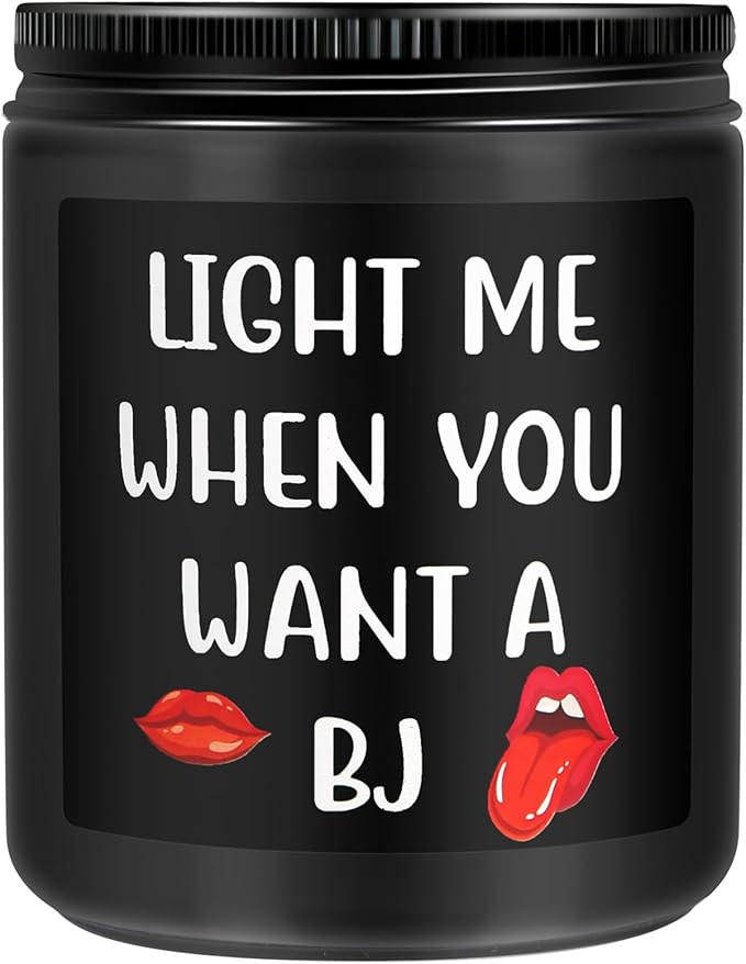Funny Gifts for Him-Valentines Day Gifts for Him, Scented Candle Presents for Men,Anniversary Engagement Gift for Husband,Fiance,Boyfriend,Valentines Day for Men Him (Light Me-Sandalwood)