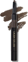 LAURA GELLER NEW YORK Sculpt-n-Stay Waterproof Brow Pencil & Gel (Dark Brown) - Precision 2-in-1 Waterproof Eyebrow Pencil for Perfectly Sculpted Brows