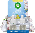 Air Wick Linen & White Orchid Liquid Electrical Twin Refill 19ml, Lasts for up to 100 days per refill, Air Freshener