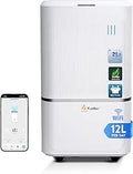 EcoNour 12L/Day Smart WiFi Dehumidifier for Home, with Auto-Humidity Sensor, LED Display, Quiet, 24-Hour Timer & Continuous Drainage, Laundry Drying, Child Lock Protection – for Home, Bedroom