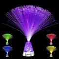 Playlearn Fibre Optic Colour Changing Lamp, Crystal Filled Base - 4 Colours Battery Operated, For Kids, Adults - 13 Inch Mood Novelty Lamp Bedroom or Table Decoration[Energy Class B]