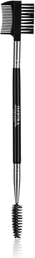 Eyebrow Comb 3-in-1 Makeup Tool by Impora London. Groom and Shape Brows, Eyelashes. Lash and Brow Duo Double Ended Tool.