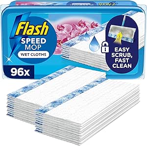 Flash Speedmop Wet Cloth Refills, Floor Cleaner, Wild Orchid, 96 Count (24 x 4)