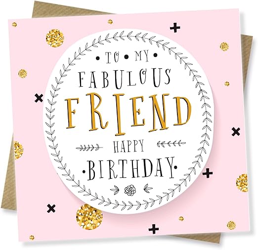 Punkcards – Female Friend Birthday Card – Special Birthday Card for a Friend, Thoughtful Design, Blank Inside, Made in UK