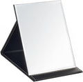 17x12cm Portable Folding Mirror, Super HD Compact Makeup, Black PU Leather Travel, Free Standing Vanity Mirrors, Tabletop Foldable Mirror (Small)