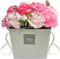 Soap Flower Bouquet Pink Rose and Carnation Mothers Day Flowers Valentine Flowers for Her and Flower Bouquet For Your Loved Ones.