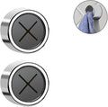 Self-Adhesive Tea Towel Holders - 2pcs Round Bathroom Tea Towel Hooks Stick on Wall,Self-Adhesive Round Tea Towel Holder,Push in Towel Holder - for Shower Bathroom Kitchen & Home,No Drilling Required