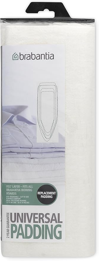Brabantia 196423 Ironing Board Cover Replacement Felt Pad - White
