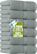 Utopia Towels - Premium Hand Towels - 100% Combed Ring Spun Cotton, Ultra Soft and Highly Absorbent, Extra Large Thick 41 x 71 cm, Hotel & Spa Quality (6-Pack) (Cool Grey)