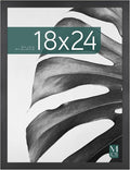 MCS Studio Gallery 46x61 cm (18x24 in) Poster Frame Black Woodgrain, Vertical & Horizontal Wall Hanging Large Picture Frame for Photos, Posters & Art Prints (1-Pack)