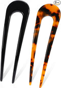 Pack of 2 Large French Hair Pins for Bun and French Twist Styling - Women and Girls