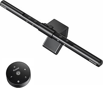 Quntis Wireless Monitor Light bar with Remote & Touch Control, 40cm PC Curved Computer Monitor Lamp Auto Stepless Dimming and Color Temperature, Eye Protect Desktop PC Screen Anti-Blue Light Bar[Energy Class A]