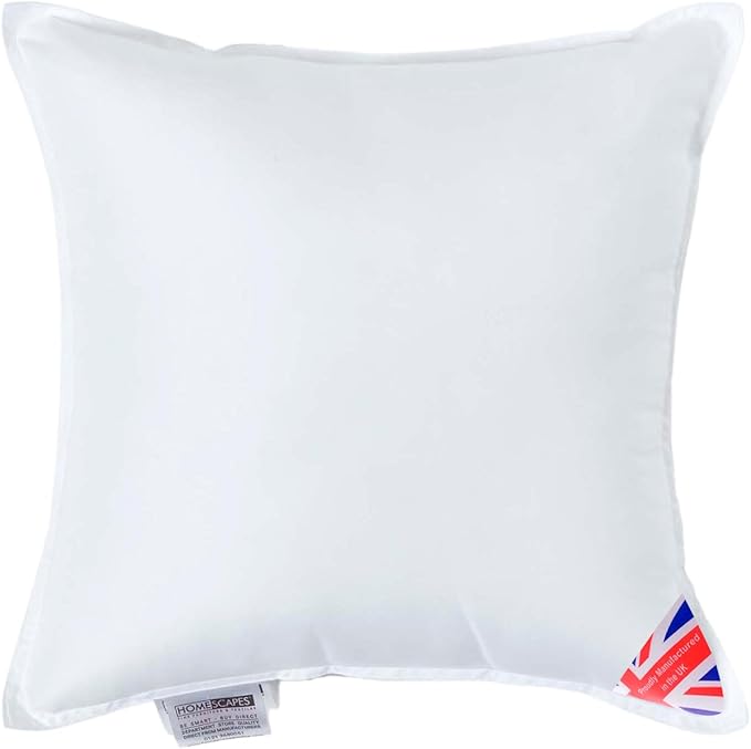 HOMESCAPES Luxury Super Microfibre Cushion Inserts 45cm x 45cm (18” x 18”) Perfect Bounce Back and Soft Cover, Generously Filled Inner Pads Hypoallergenic Cushion Filler, Handmade, Machine Washable