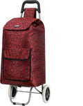 ARIANA Lightweight 2 Wheel Large Shopping Trolley Shopping Cart Grocery Bag Shopper - ST54 (Circles-Burgundy)