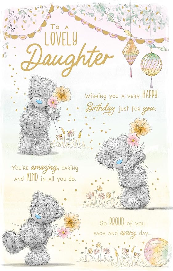 Me to You Tatty Teddy Cute Birthday Card To A Lovely Daughter - Official Collection