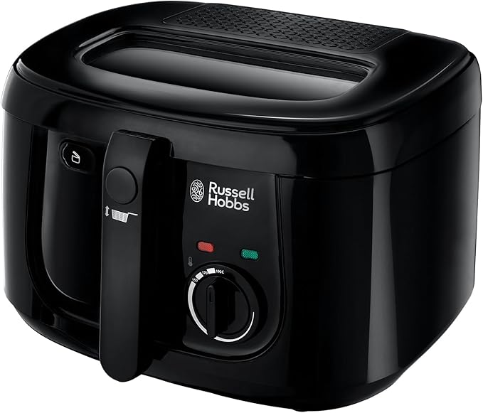 Russell Hobbs Electric Deep Fat Fryer, 2.5L capacity/can cook 1kg food, Carbon odour filter, Large observation window, Non-stick coated pan, Adjustable thermostat, Handle lift system, 1800W, 24570
