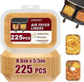 Air Fryer Liners for Ninja Foodi Dual Zone AF300UK / AF400UK / DZ400UK / Double Stack XL SL400UK, 225PCS Air Fryer Parchment Paper Liners Fit Keplin 9L Dual Zone Air Fryer
