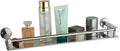BGL 304 Stainless Steel Bathroom Shelf with Rail, Wall Mounted Floating Shelvesfor Kitchen, Bath Home Decor (Polish Chrome)