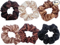 Jxuane Hair Scrunchies, 6 Pack Colorful Scrunchies for Women - Soft Elastic Hair Bands, Ponytail Holders