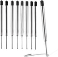 5 x Parker Pen Refills Black, 9.9cm Long Black Jotter Refill Compatible with Parker Ballpoint Pens, Medium Size 0.7 Nib (5)