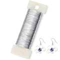 50m Silver Jewellery Wire - 0.35mm Craft Wire for Jewellery Making, DIY Jewelry, Crochet, Flower Arrangements, Wedding Garlands & Bouquets