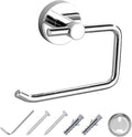 JASSFERRY C Round Wall Mounted Toilet Roll Holder Chrome Loo Paper Holders Bath Towel Storage Mount Stand for Bathroom