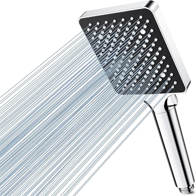 Magichome High Pressure Shower Head with 6 Spray Modes, Power Handheld Shower Head for Low Water Pressure, Easy Installation & Chrome Finish