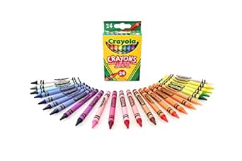 CRAYOLA Crayons, Bright Strong Colours, Multi, 24 Count (Pack of 1) (Packaging may vary)