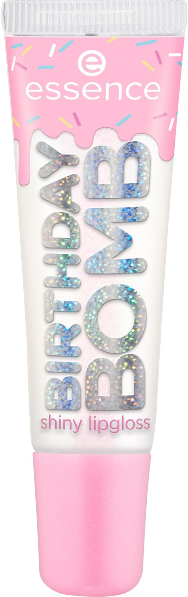 Essence Cosmetics BIRTHDAY BOMB shiny lipgloss, natural, shiny, dewy, shimmery (10ml)