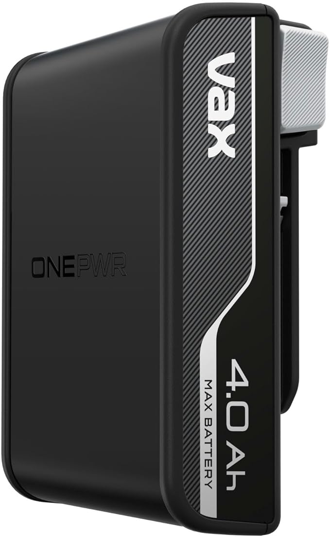 Vax Genuine ONEPWR 4.0Ah MAX Battery Replacement, 3 Year Warranty, Fits every ONEPWR product, BV29040V, Black