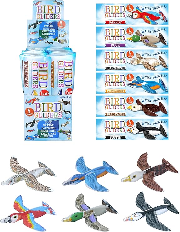 Henbrandt 12x New Animal Birds Aircraft Gliders 16 cm Birthday/Party Bag - [Toy] Kids Party Bag Fillers, Toy Gliders, Kids Prizes for Party Bags & Party Favours