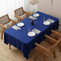 Large Blue Table Cloths 150x260cm(59x102Inch), Long Rectangular Table Cloth, Washable Polyester Fabric Tablecloth for Wedding Banquet Party Home Dining Table Cover