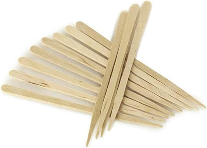 TNBL 100pcs Mini Disposable Wooden Waxing Spatulas Wax Applicator Sticks for Facial Hair Removal 3.5 inches