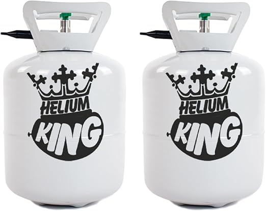 2 x Disposable Helium Gas Canister - Fills 100 x 9 Inch Latex Balloons or 36 Foil Balloons - Helium Balloon Gas UK Filled Helium Cylinder for - 2 Canisters in Total